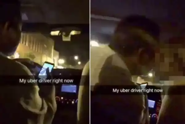 Uber Driver Filmed Receiving Oral S*x From Pr0stitute While Driving Photo